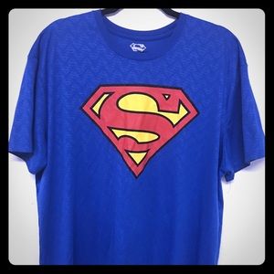 Blue Superman Polyester Shirt